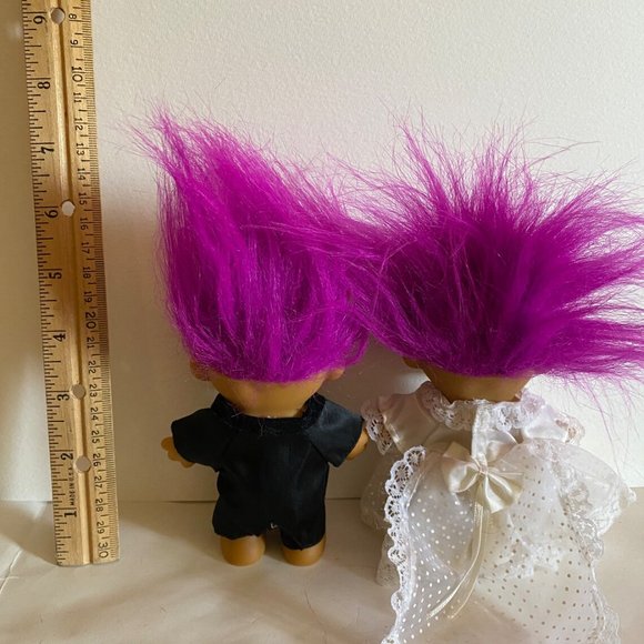 Bride and Groom RussTroll 4" Wedding Dolls circa 1 - Picture 6 of 6